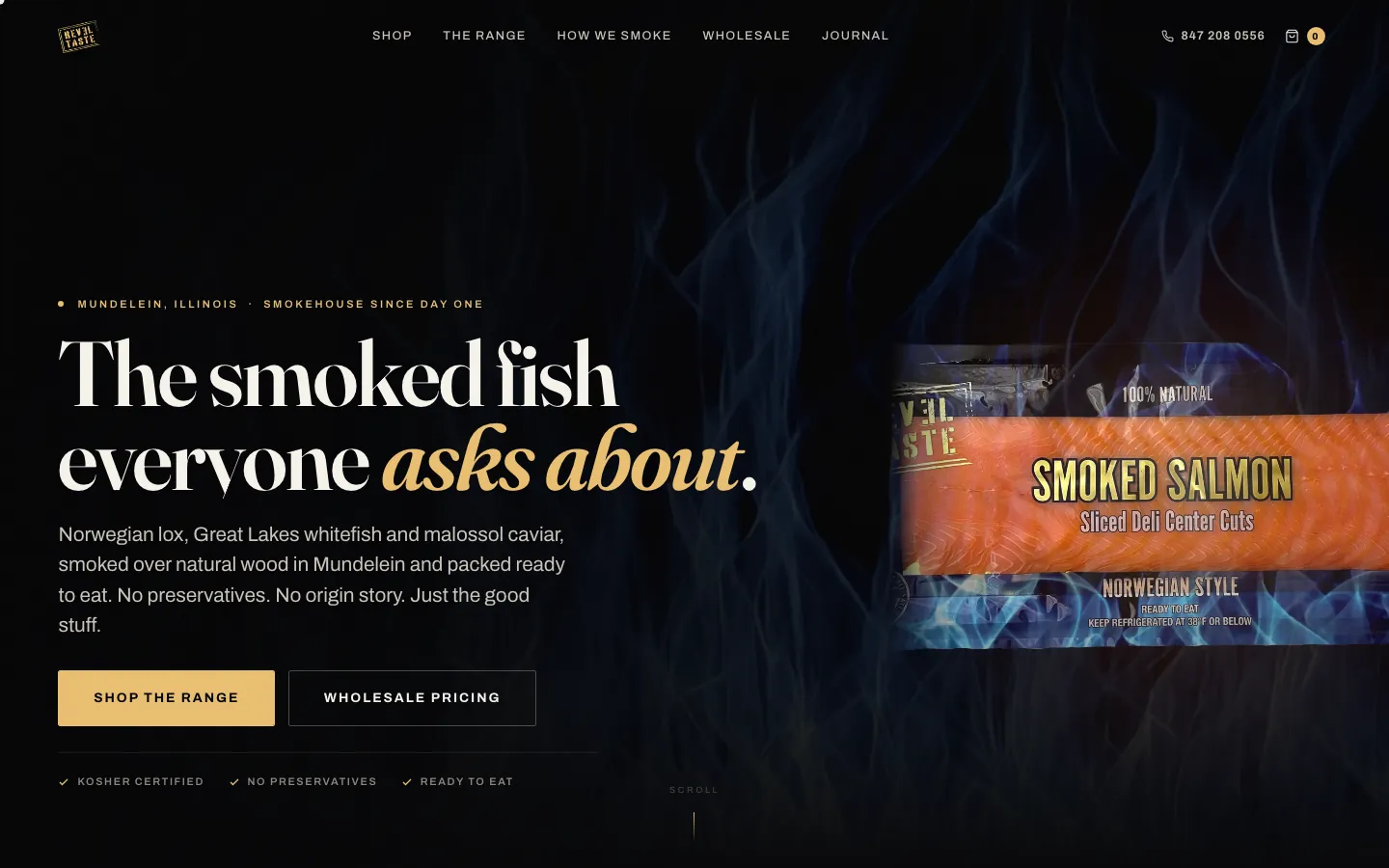 Revel Taste website on a laptop