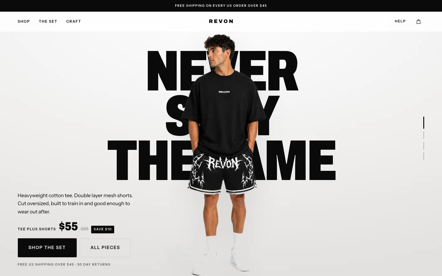 REVON website on a laptop